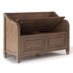 WYNDENHALL Hampshire SOLID WOOD 42 inch Wide Traditional Entryway Storage Bench - 42 W x 18 D x 29.5 H