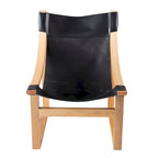Steve Silver Logan Top Grain Leather and Solid Wood Sling Accent Chair