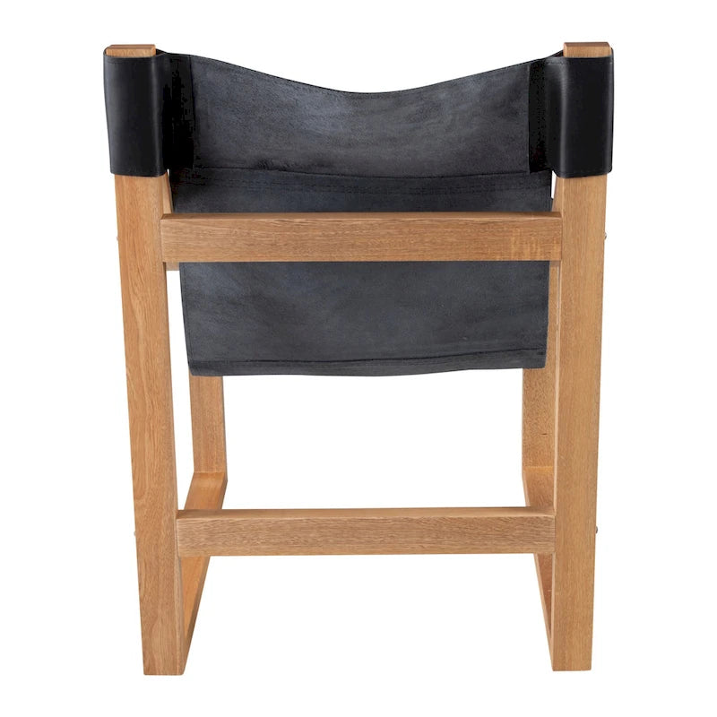 Steve Silver Logan Top Grain Leather and Solid Wood Sling Accent Chair