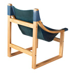 Steve Silver Logan Top Grain Leather and Solid Wood Sling Accent Chair