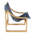 Steve Silver Logan Top Grain Leather and Solid Wood Sling Accent Chair