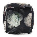 Reigle Traditional Medium Fabric Flower Print Cube Pouf by Christopher Knight Home