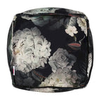 Reigle Traditional Medium Fabric Flower Print Cube Pouf by Christopher Knight Home