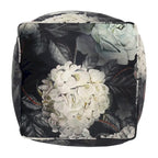 Reigle Traditional Medium Fabric Flower Print Cube Pouf by Christopher Knight Home