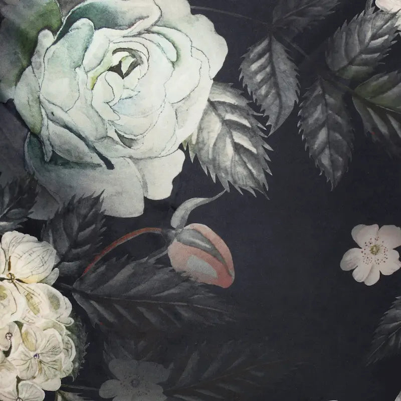 Reigle Traditional Medium Fabric Flower Print Cube Pouf by Christopher Knight Home