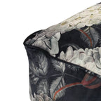 Reigle Traditional Medium Fabric Flower Print Cube Pouf by Christopher Knight Home