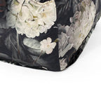 Reigle Traditional Medium Fabric Flower Print Cube Pouf by Christopher Knight Home