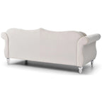 Hollywood 82 in. Velvet Chesterfield 3-Seater Sofa with 2-Throw Pillow - 82L x 35W x 34H