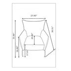 Somette Blue Accent Chair with Steel Frame