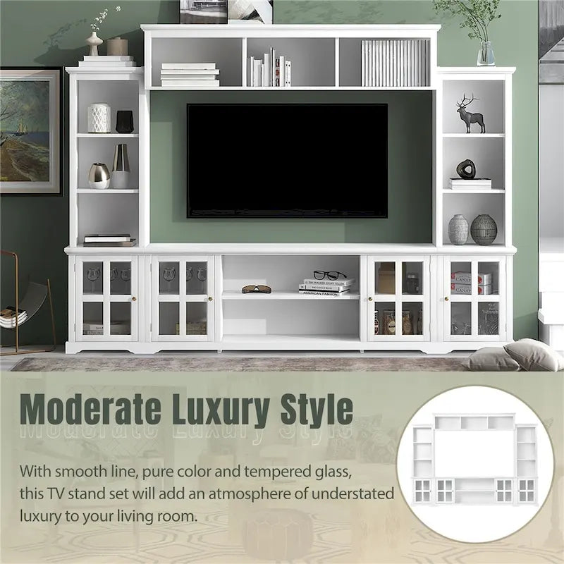 Modern Minimalism Style Entertainment Wall and TV Stand