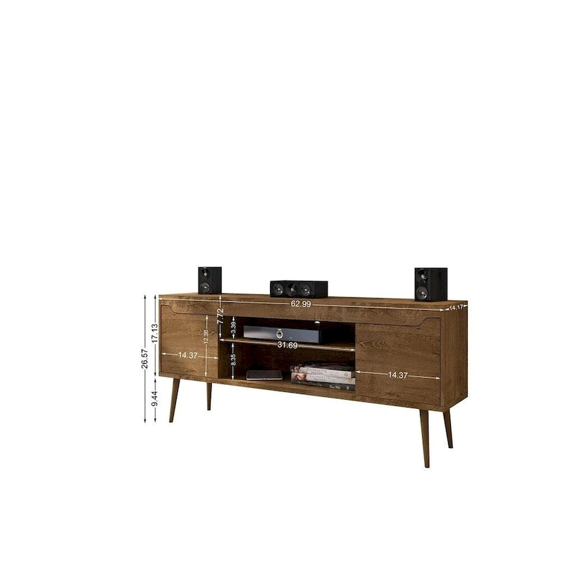 Manhattan Comfort Bradley 63 In. Storage Media Cabinet Console