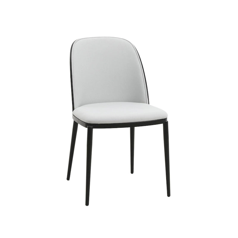 LeisureMod Tule Dining Side Chair with Upholstered Seat and Back