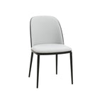 LeisureMod Tule Dining Side Chair with Upholstered Seat and Back