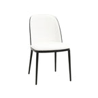 LeisureMod Tule Dining Side Chair with Upholstered Seat and Back