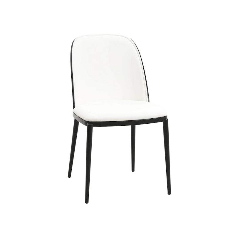 LeisureMod Tule Dining Side Chair with Upholstered Seat and Back