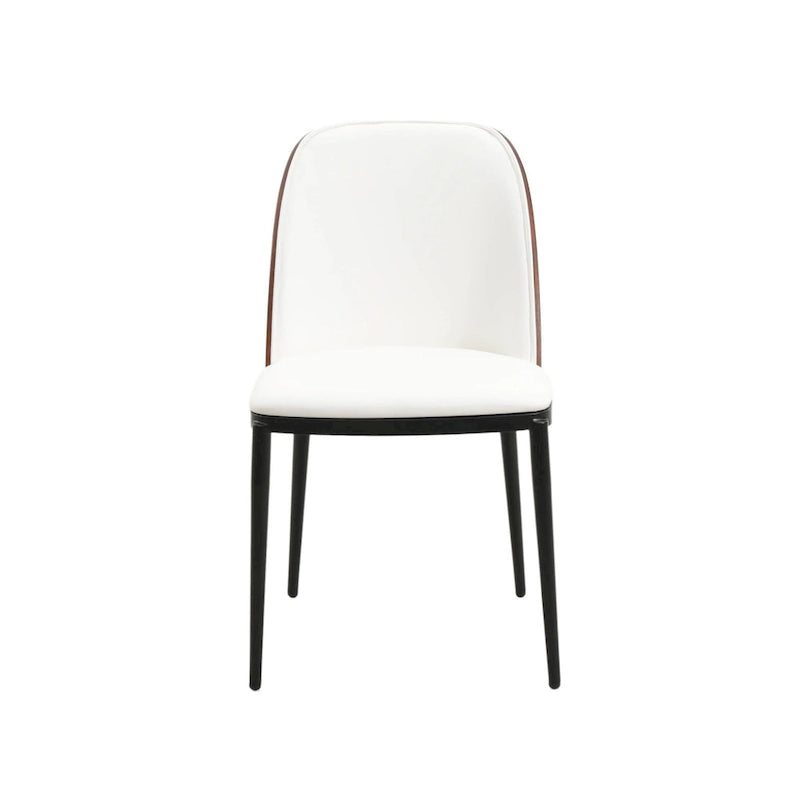 LeisureMod Tule Dining Side Chair with Upholstered Seat and Back