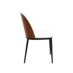 LeisureMod Tule Dining Side Chair with Upholstered Seat and Back