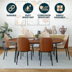 LeisureMod Tule Dining Side Chair with Upholstered Seat and Back