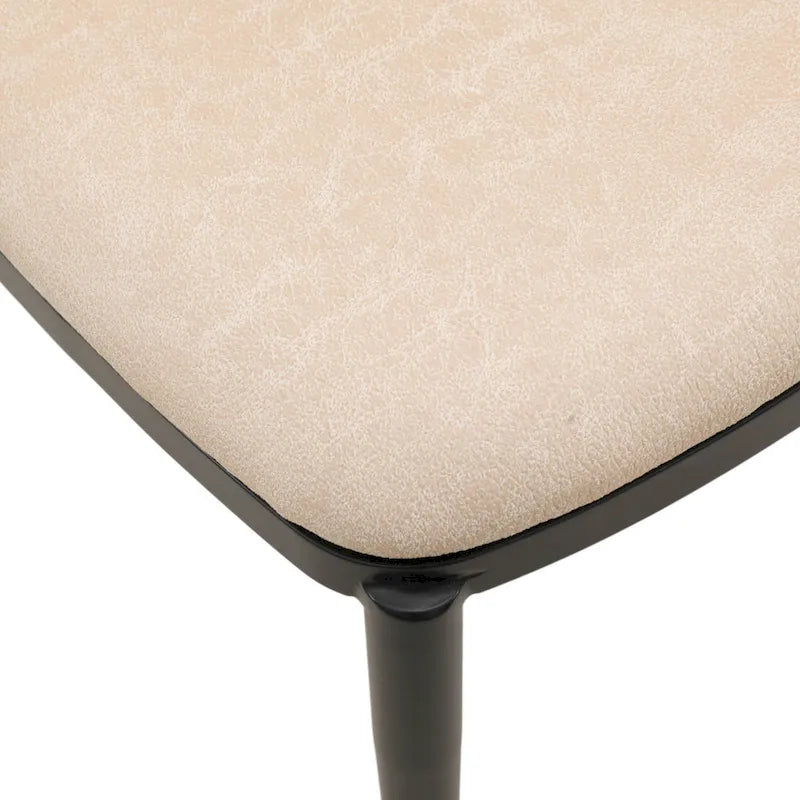 LeisureMod Tule Dining Side Chair with Upholstered Seat and Back