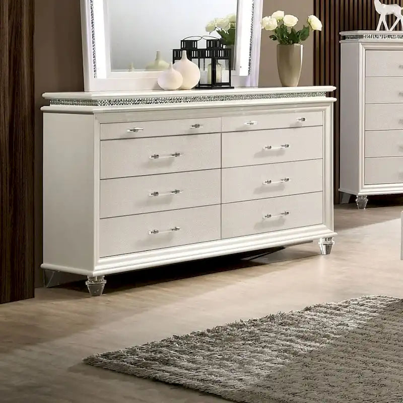 Xian Contemporary 56-inch Wide 8-Drawer Solid Wood Dresser by Furniture of America