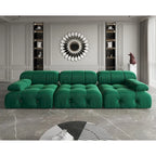 Velvet 3-seater Reversible Modular Sofa