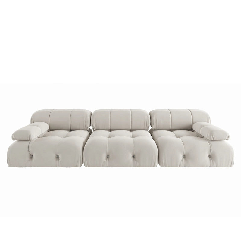 Velvet 3-seater Reversible Modular Sofa