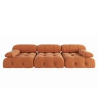 Velvet 3-seater Reversible Modular Sofa