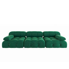 Velvet 3-seater Reversible Modular Sofa
