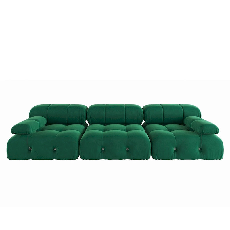 Velvet 3-seater Reversible Modular Sofa