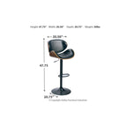 Signature Design by Ashley Harley Modern Adjustable Brown and Black Bar Stool