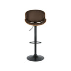Signature Design by Ashley Harley Modern Adjustable Brown and Black Bar Stool