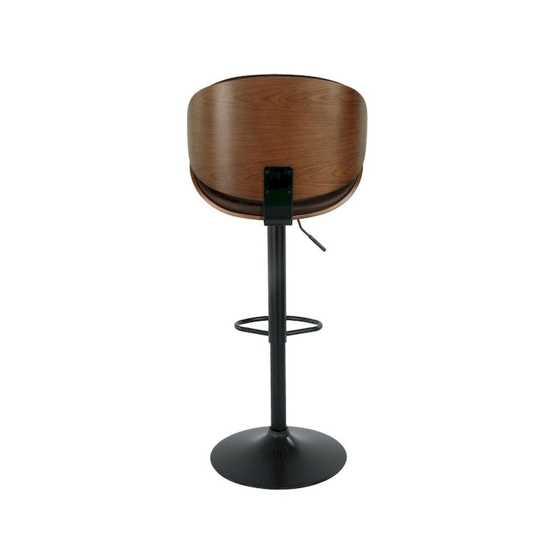 Signature Design by Ashley Harley Modern Adjustable Brown and Black Bar Stool