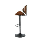 Signature Design by Ashley Harley Modern Adjustable Brown and Black Bar Stool