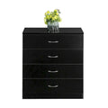 28 Modern Simple 4-Drawer Dresser Black/White