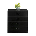 28 Modern Simple 4-Drawer Dresser Black/White