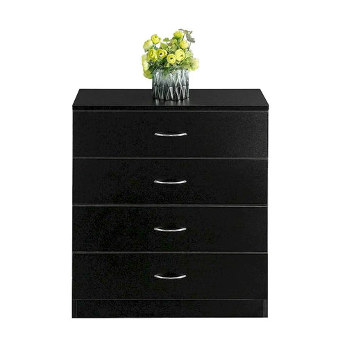 28 Modern Simple 4-Drawer Dresser Black/White