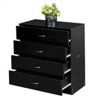 28 Modern Simple 4-Drawer Dresser Black/White