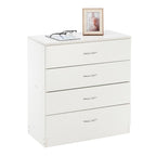 28 Modern Simple 4-Drawer Dresser Black/White