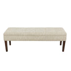Casual Beige Upholstered Living Room Bench