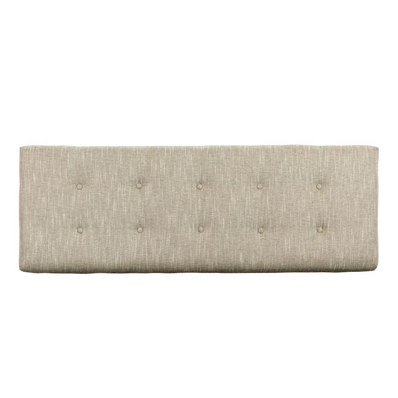 Casual Beige Upholstered Living Room Bench