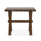 Mav Transitional Walnut 24-inch Solid Wood Side Table by Furniture of America