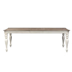 Magnolia Manor Antique White Weathered Bark Rectangular Leg Table - Antique White