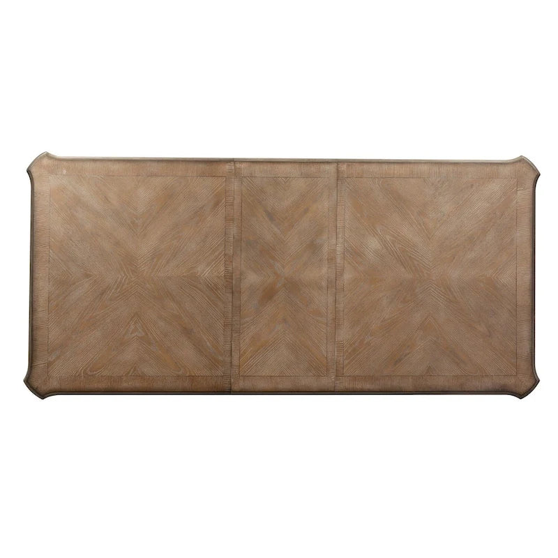 Magnolia Manor Antique White Weathered Bark Rectangular Leg Table - Antique White