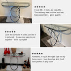 Myhozm 43.3 inches Console Table with Geometric Base, Modern Sofa Table for Entryway, Living Room