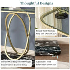 Myhozm 43.3 inches Console Table with Geometric Base, Modern Sofa Table for Entryway, Living Room