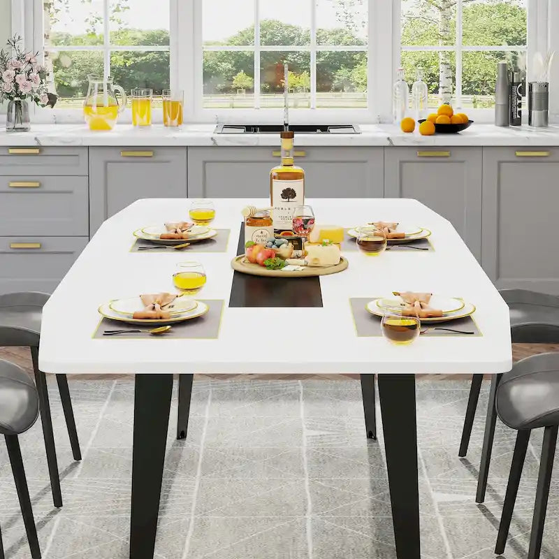 70.86 Inches Industrial Dining Table for 6-8 People