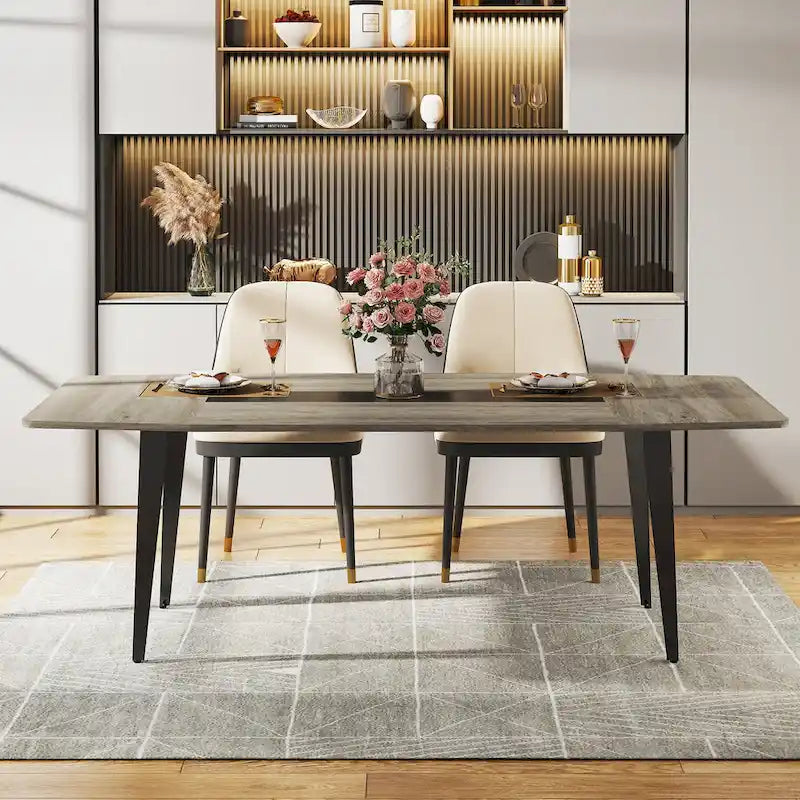 70.86 Inches Industrial Dining Table for 6-8 People