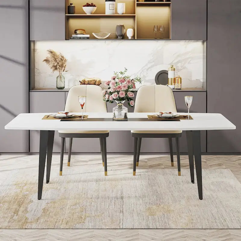 70.86 Inches Industrial Dining Table for 6-8 People