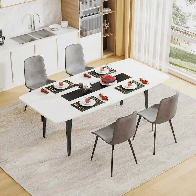 70.86 Inches Industrial Dining Table for 6-8 People
