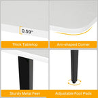 70.86 Inches Industrial Dining Table for 6-8 People